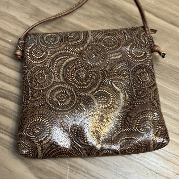 VINTAGE 90’s BAGS BY PINKY BROWN & CREAM LEATHER SMALL BAG - Picture 7 of 14